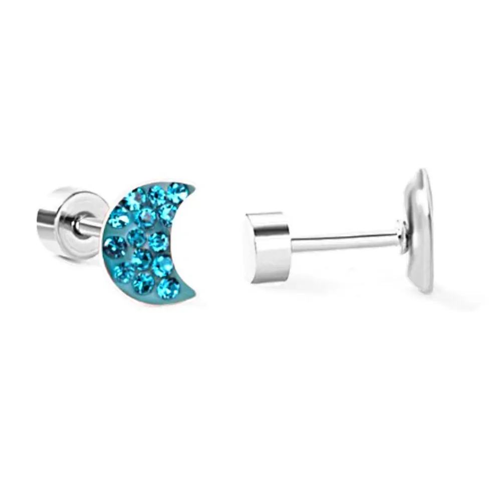The Dazzling Moon Flatback Stud