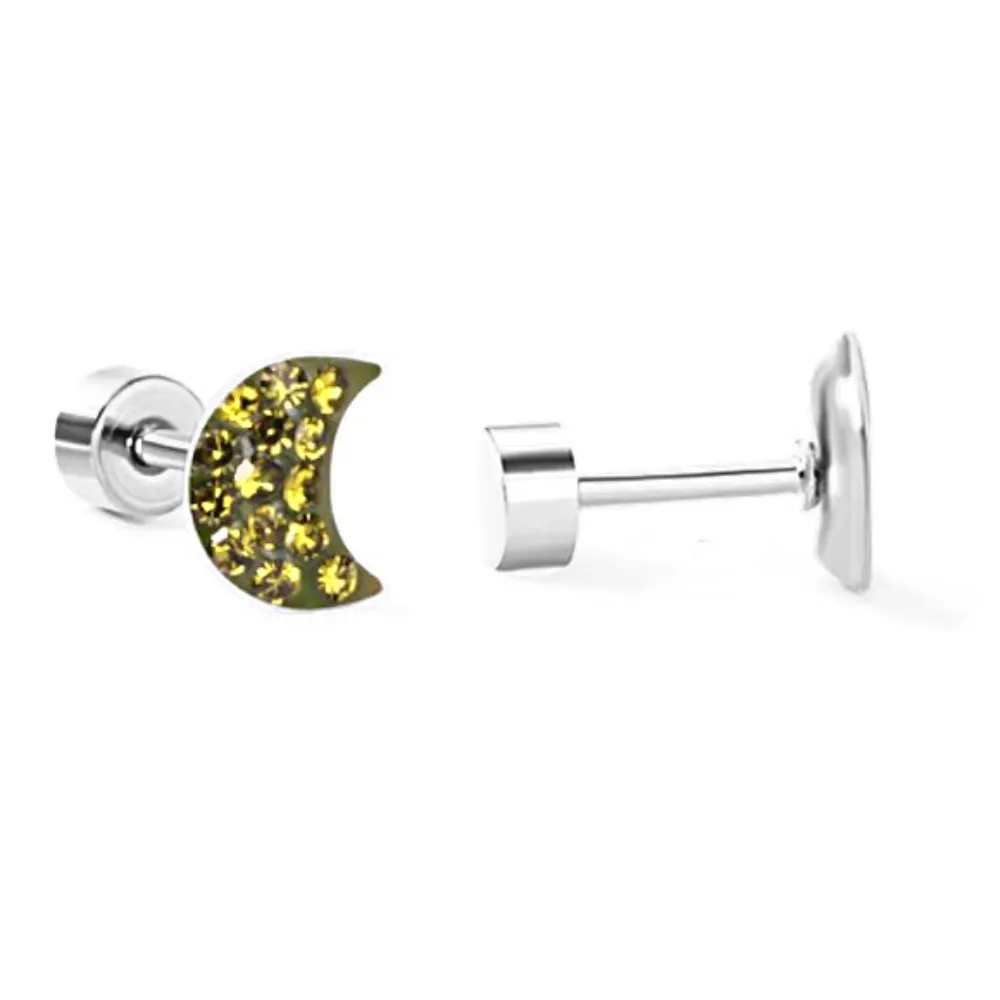The Dazzling Moon Flatback Stud