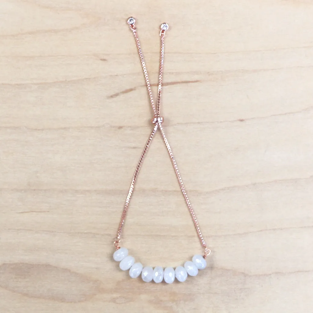 The Emerson - Moonstone bracelet with adjustable chain
