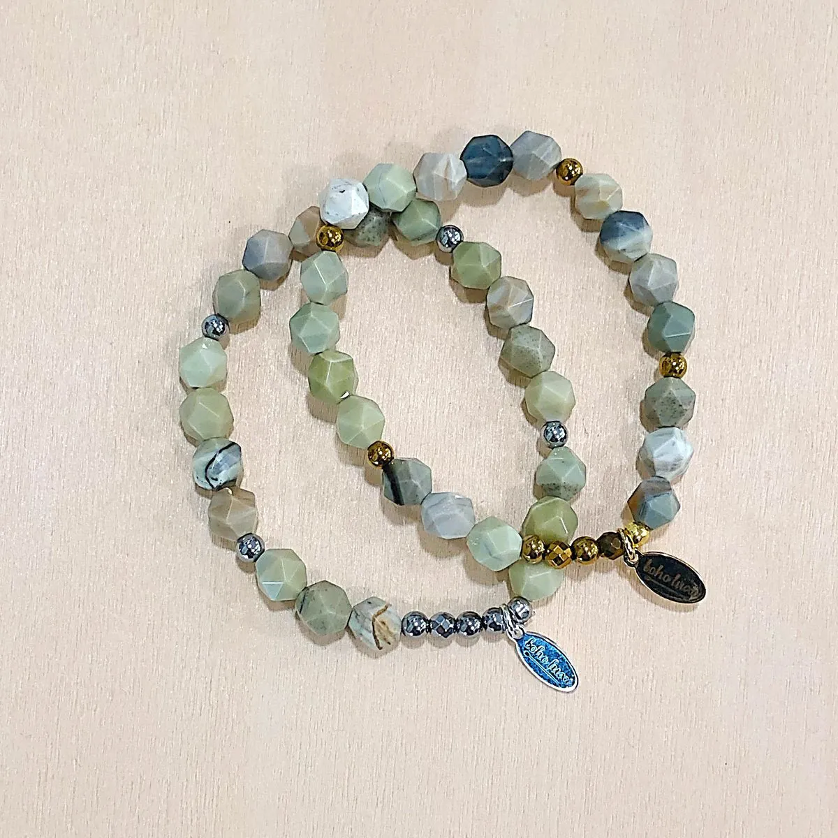 The Florence - butter jade - Semi-precious beads