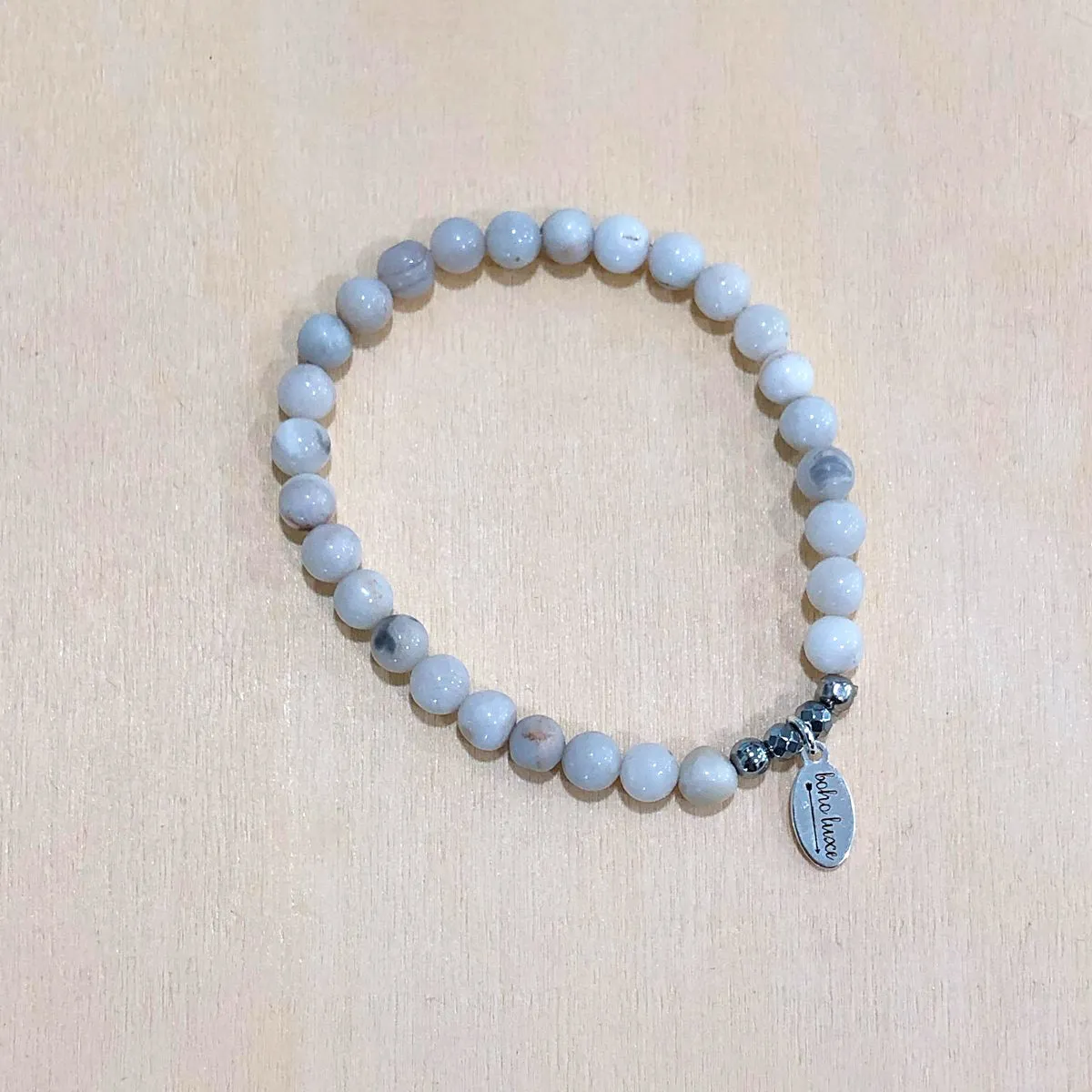 The Isadora - Grey Jade -  Semi-precious beads