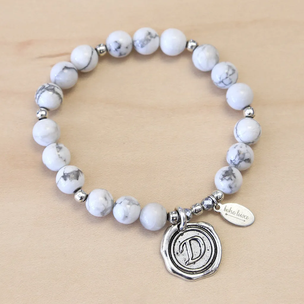 The Kendra -  White Howlite Bracelet