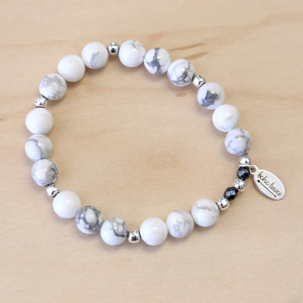 The Kendra -  White Howlite Bracelet