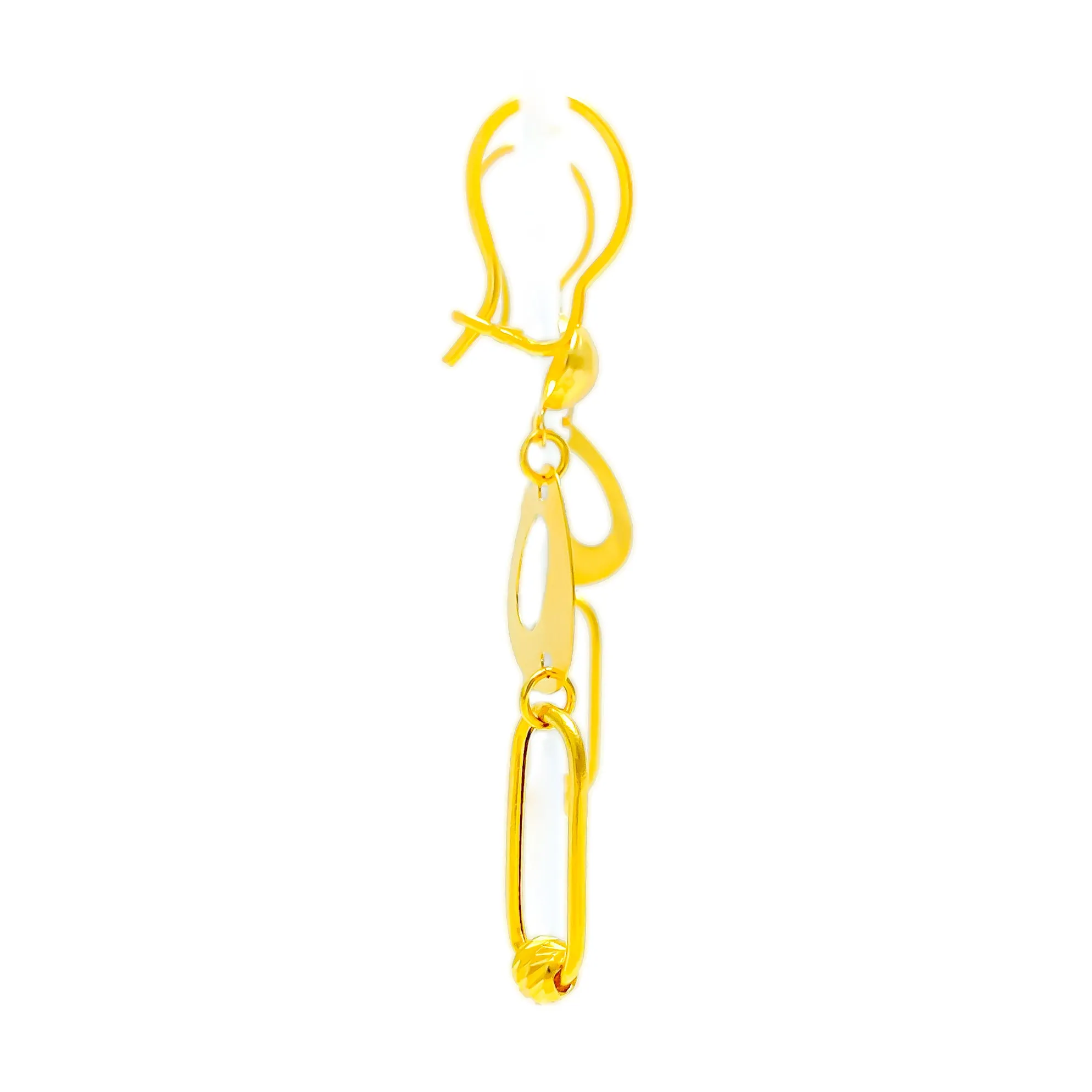 Timeless Dazzling 21k Gold Hanging Earrings