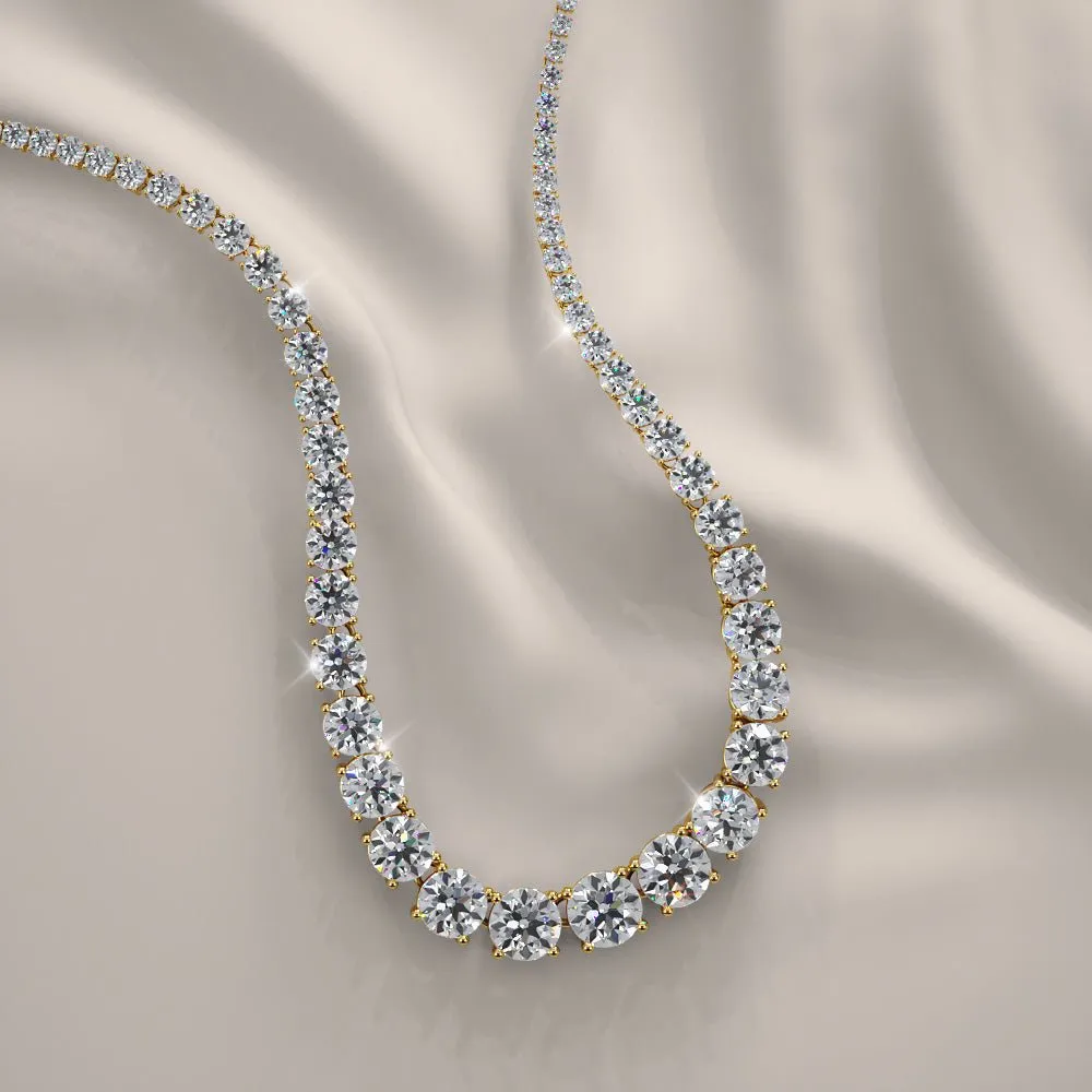 Timeless Dreams Tennis Diamond Necklace with 8.15 ct.(finished)