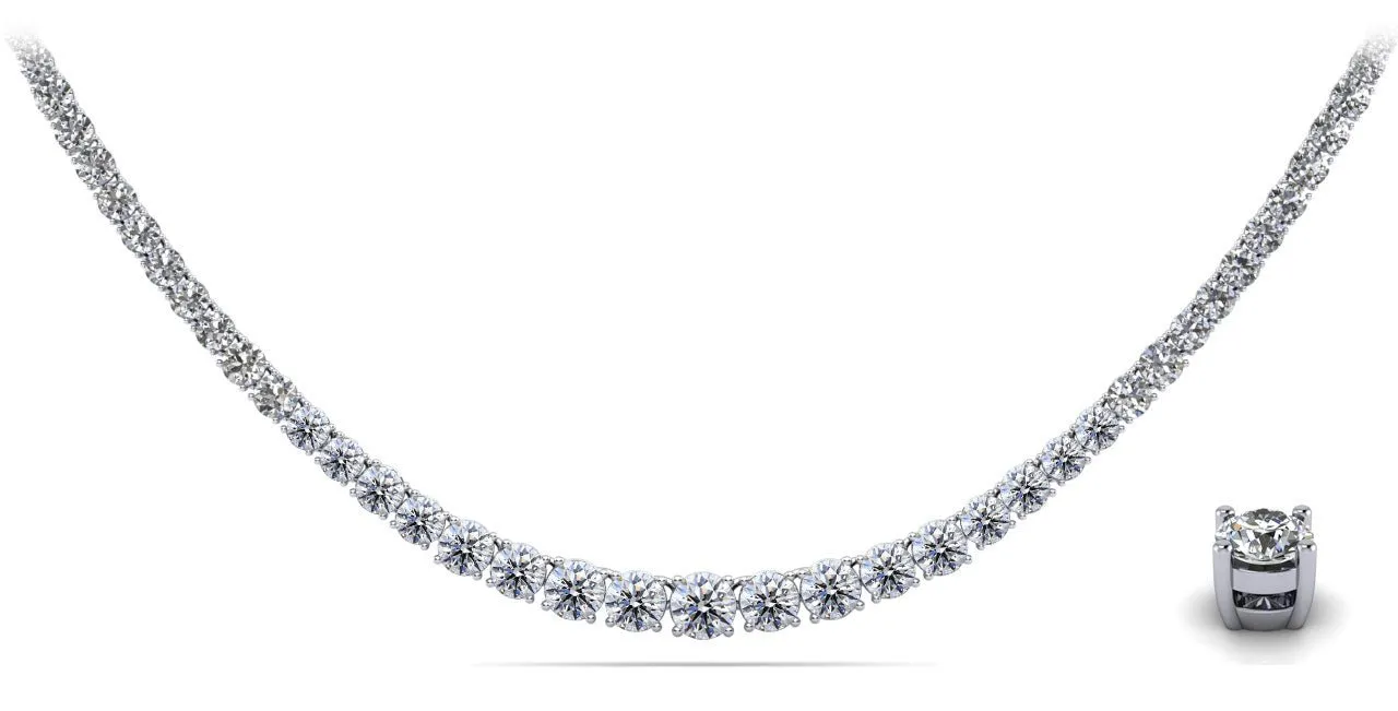Timeless Dreams Tennis Diamond Necklace with 8.15 ct.(finished)