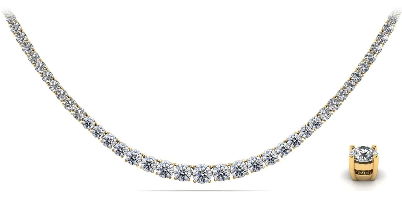 Timeless Dreams Tennis Diamond Necklace with 8.15 ct.(finished)