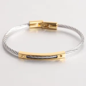 Titanium Steel Cable Fashion Steel Wire Openable Bracelet