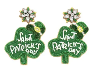 Today is your lucky day  Seed Bead Dangle Earring