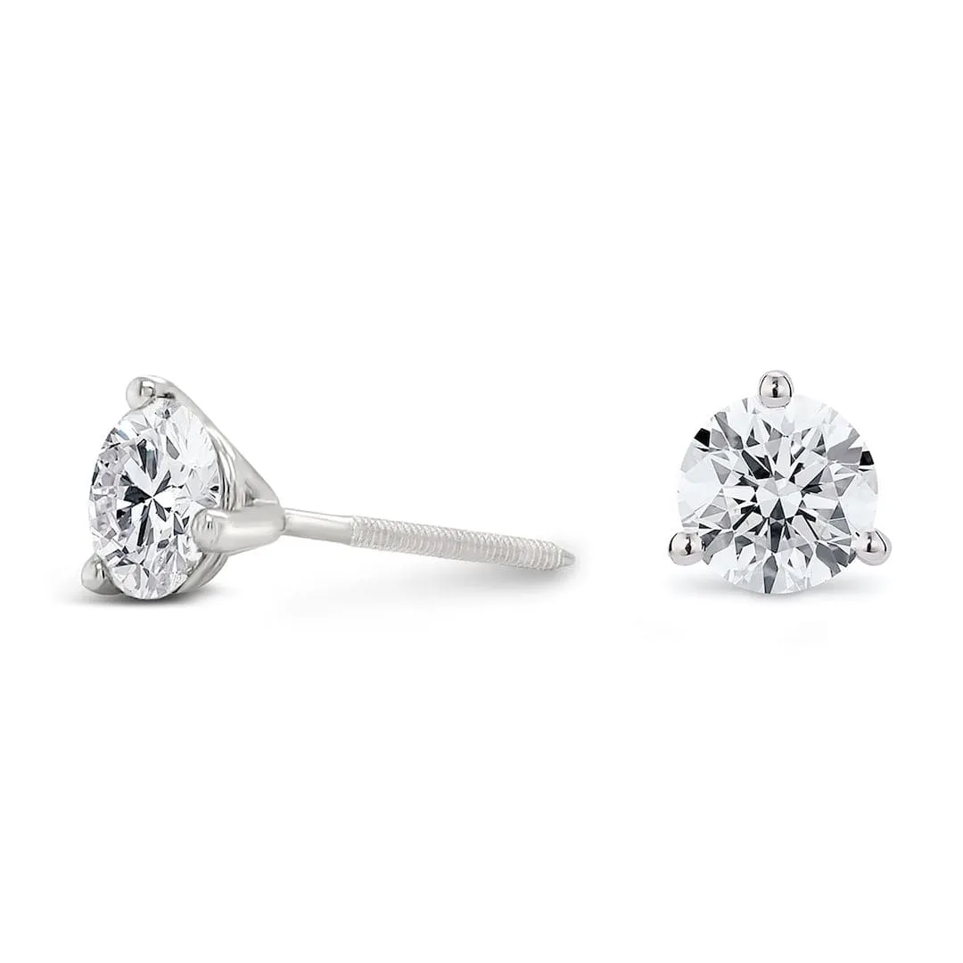 Touch of Gold 14K White Gold 0.75ct Diamond Stud Earrings