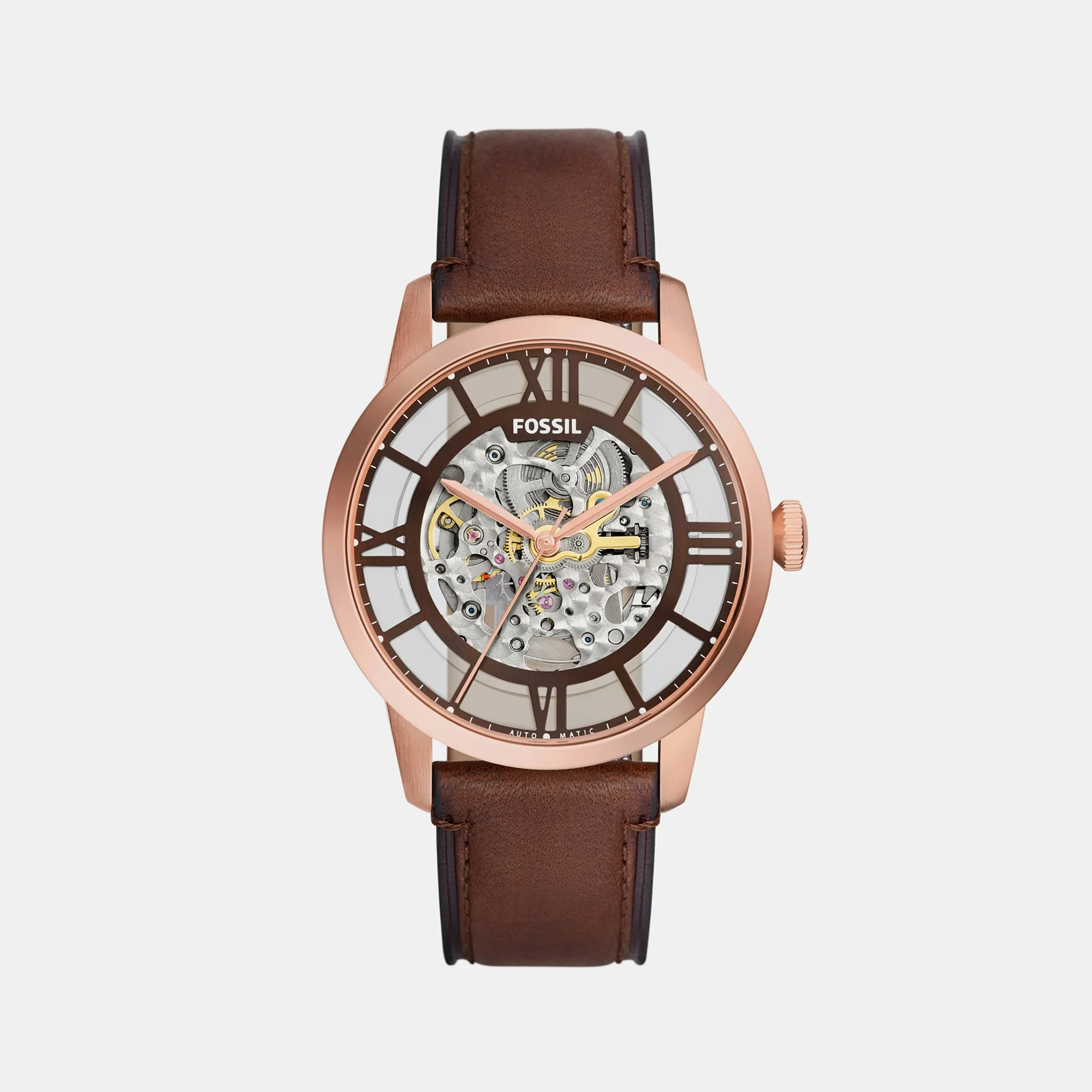 Townsman Men Automatic Brown Dial Analog Leather Watch ME3259