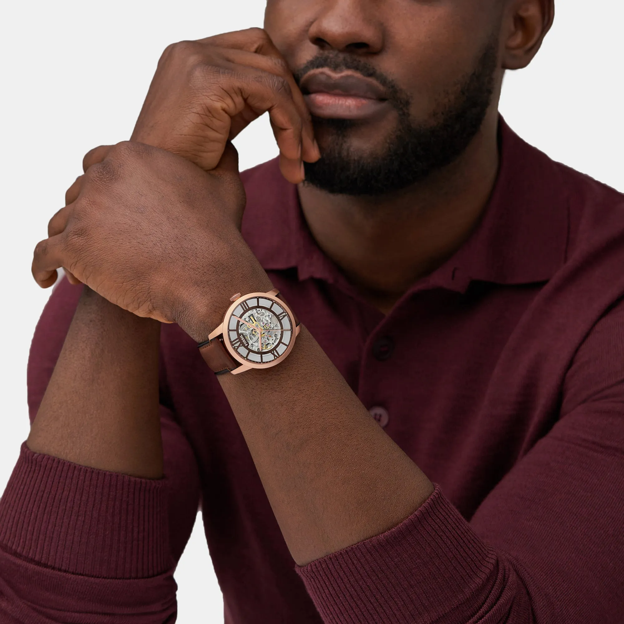 Townsman Men Automatic Brown Dial Analog Leather Watch ME3259