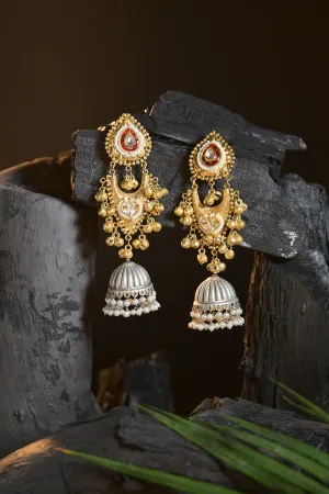 Traditional Golden Jhumka Earrings
