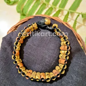 Traditional Hand Bracelet with Dual Brass Beads