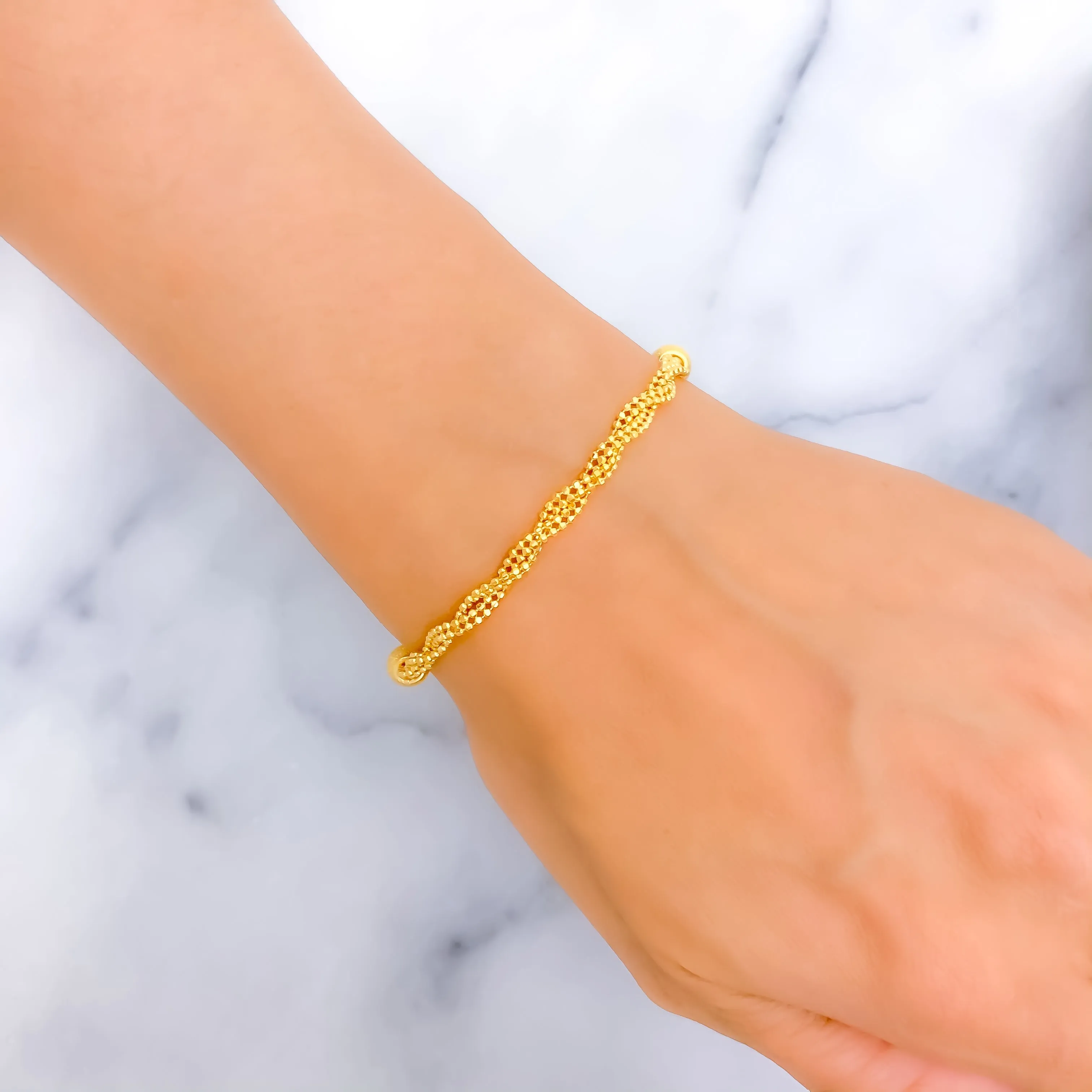 Trendy Chic 22K Gold Bracelet