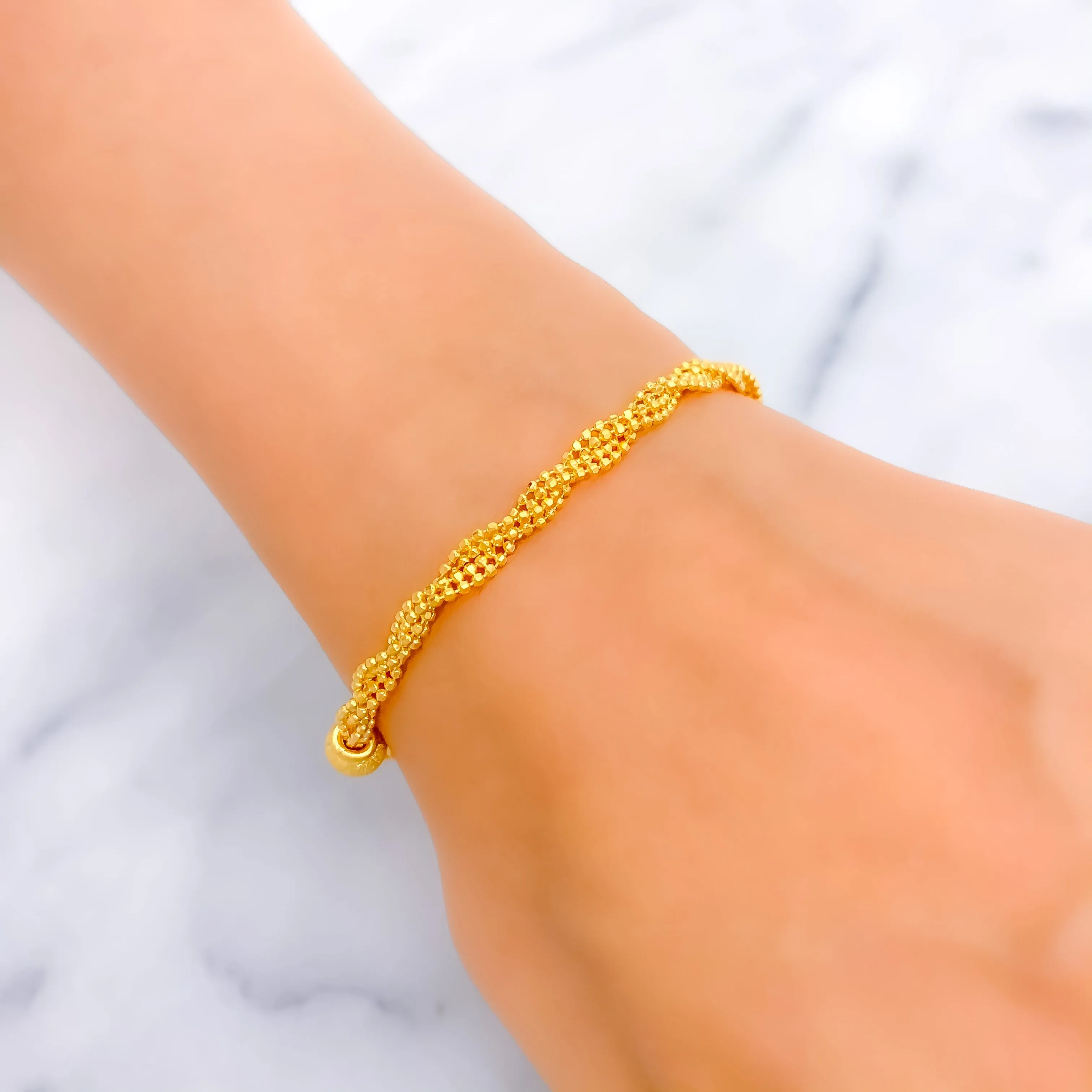 Trendy Chic 22K Gold Bracelet
