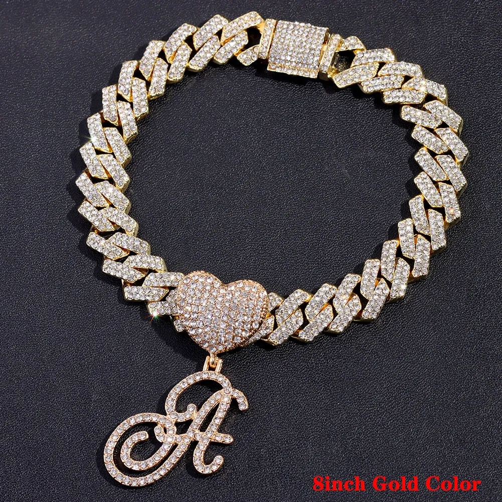 Trendy Cursive Letter Bracelet