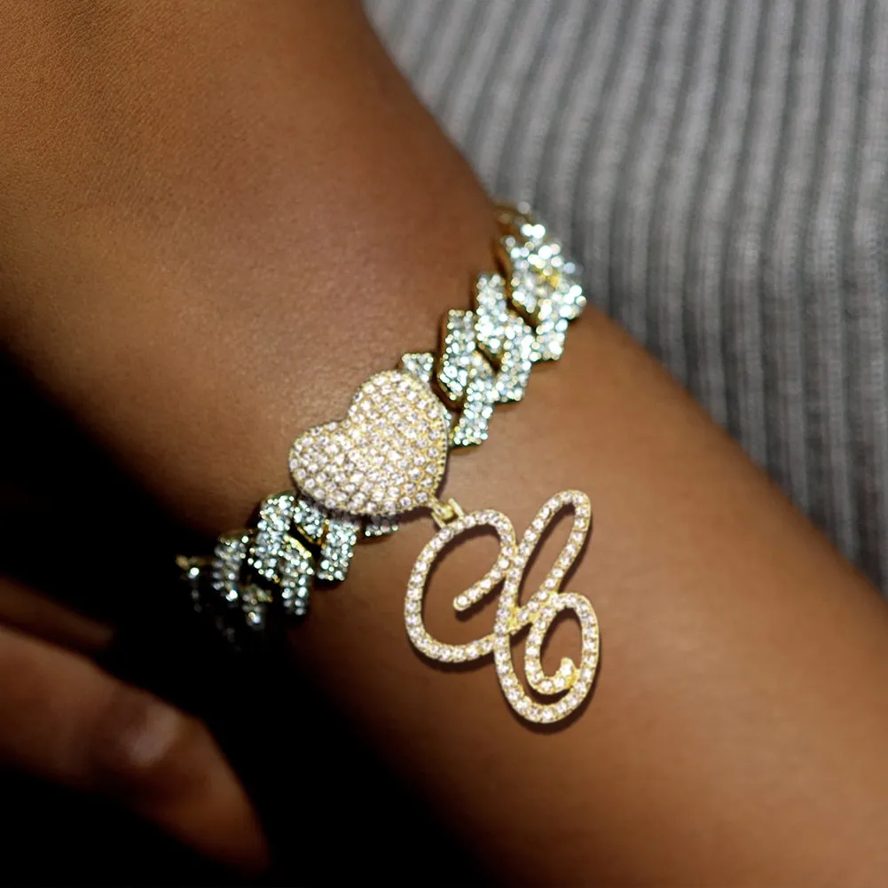 Trendy Cursive Letter Bracelet