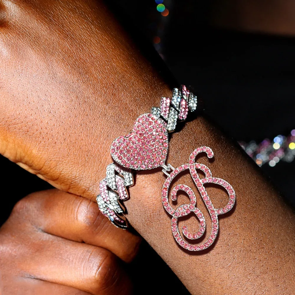 Trendy Cursive Letter Bracelet