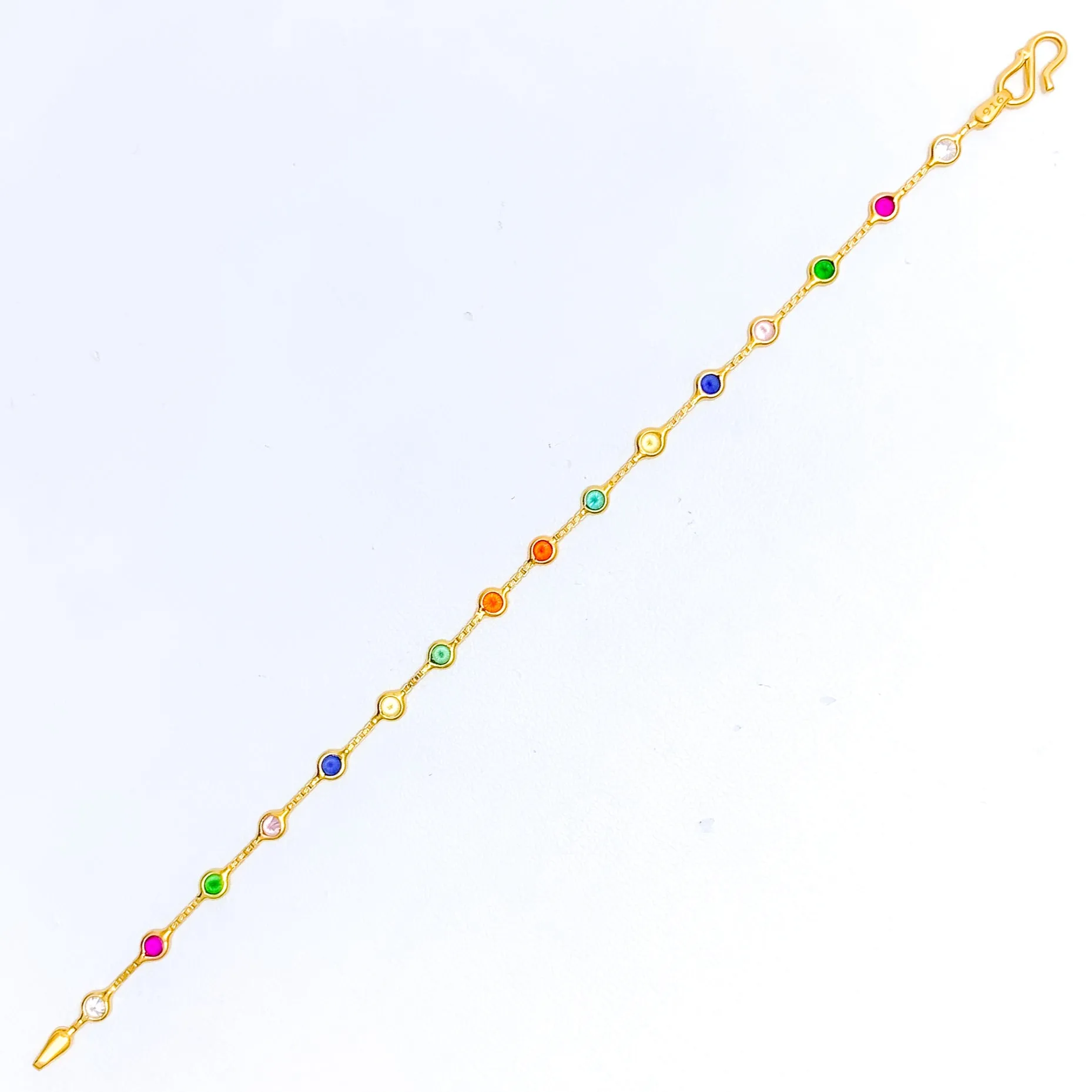 Trendy Distinct 22k Gold CZ Bracelet