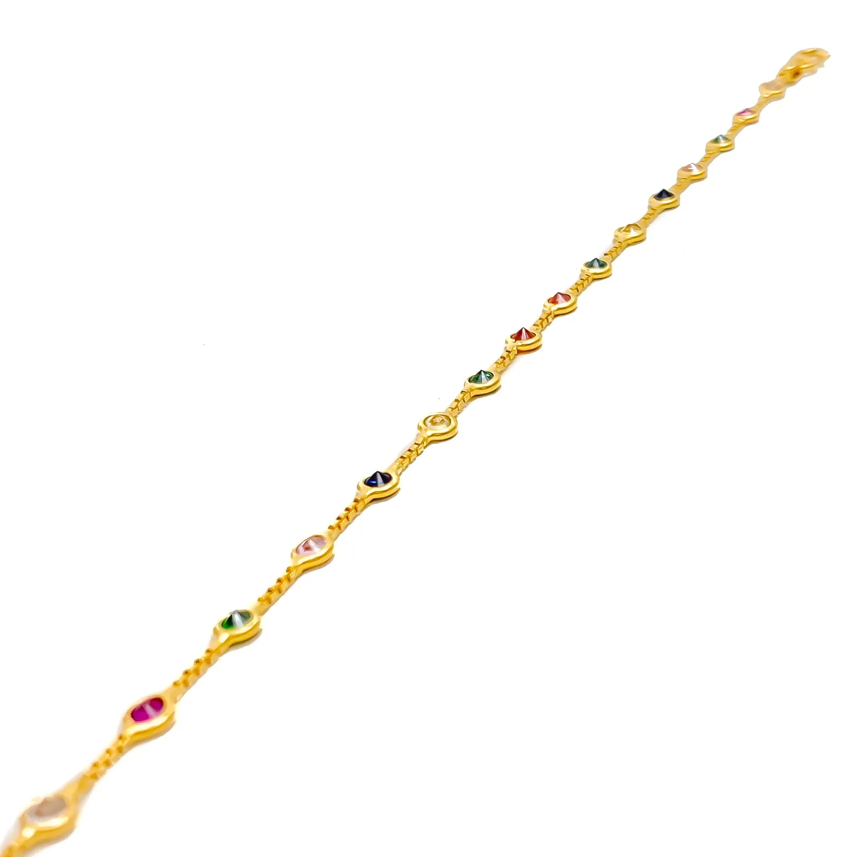 Trendy Distinct 22k Gold CZ Bracelet