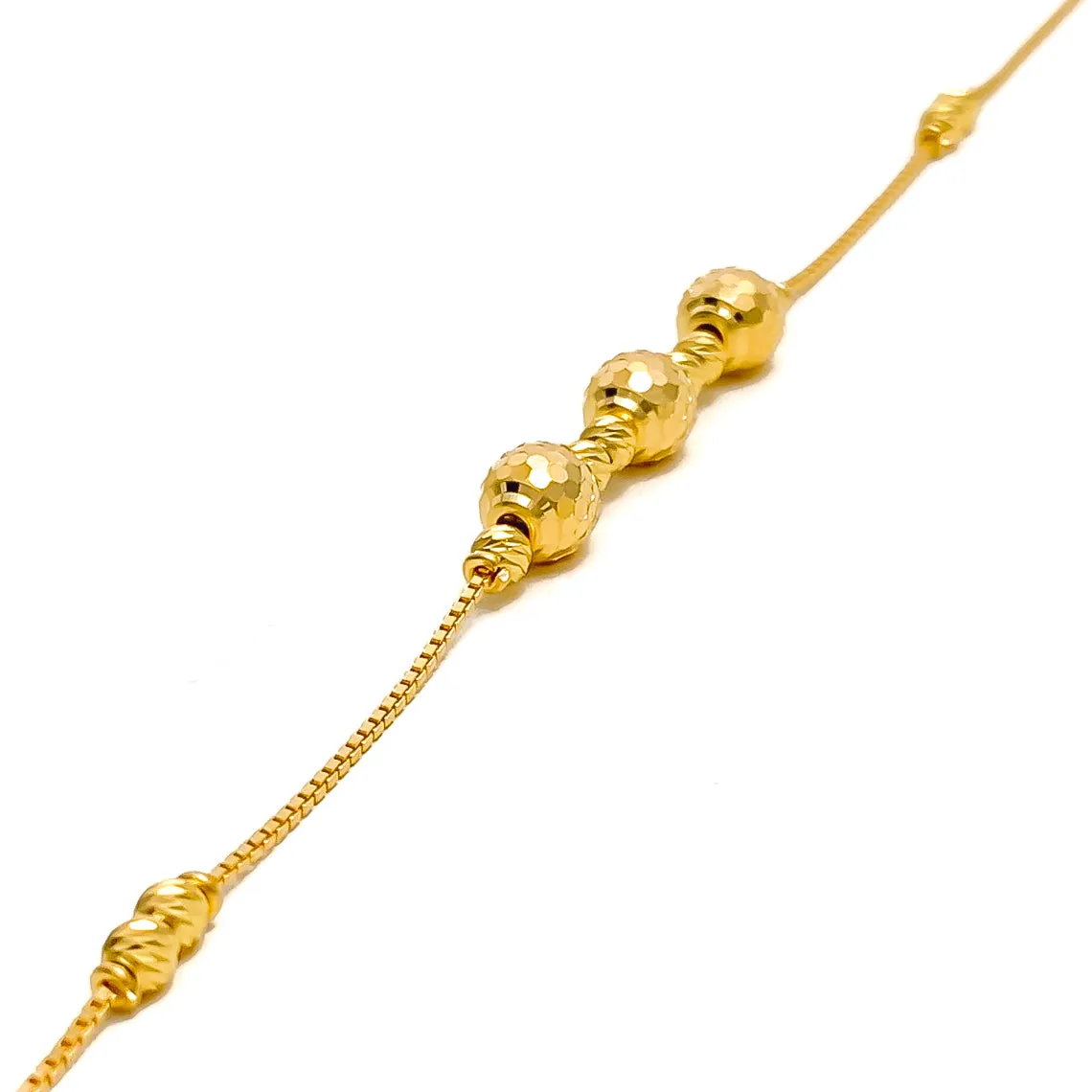 Trendy Dynamic 22k Gold Bracelet