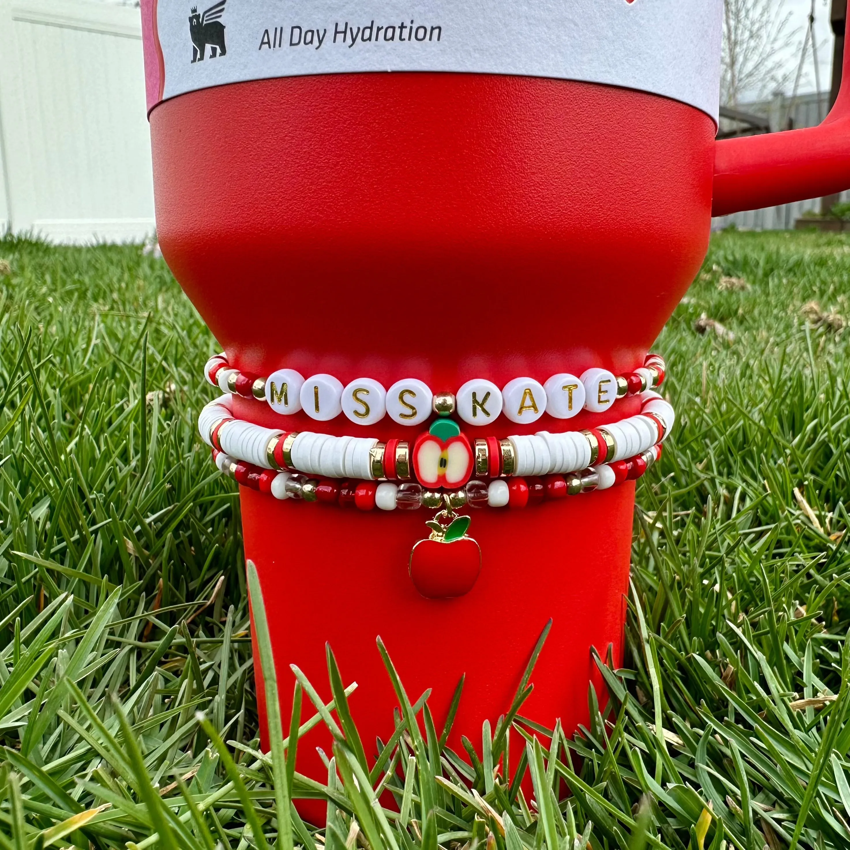 Trendy Teachers Boot Bracelet Stack