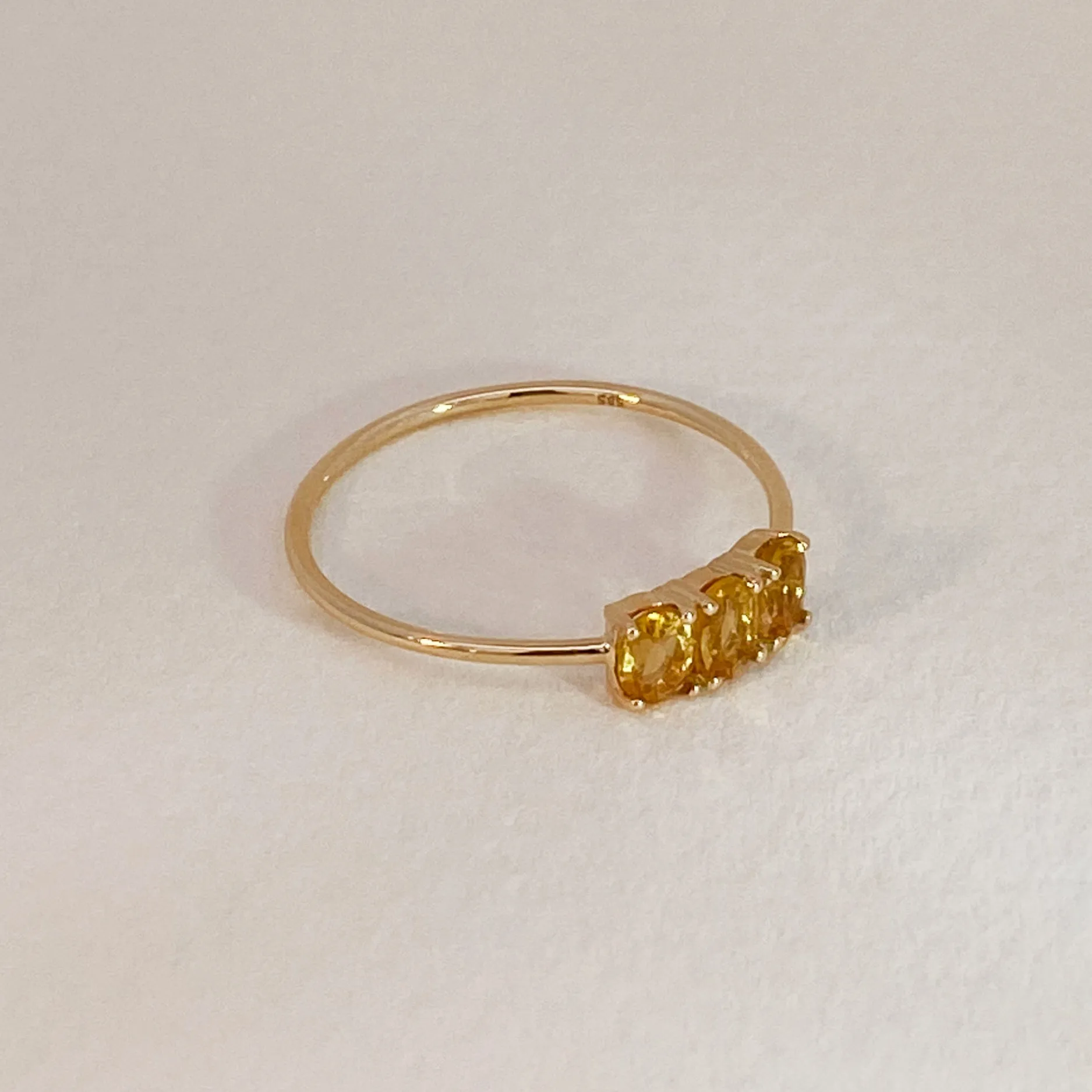 Trio Citrine Ring