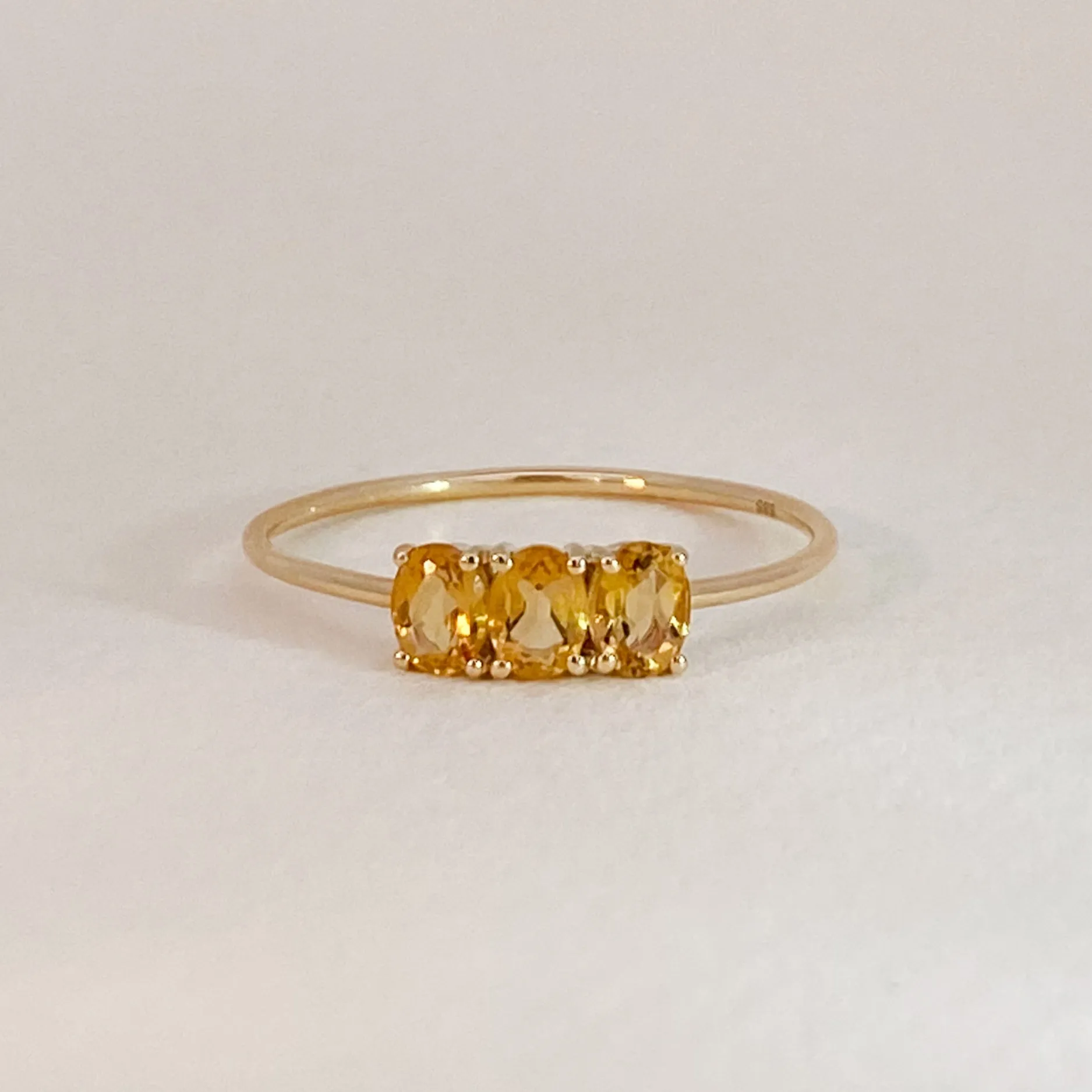 Trio Citrine Ring