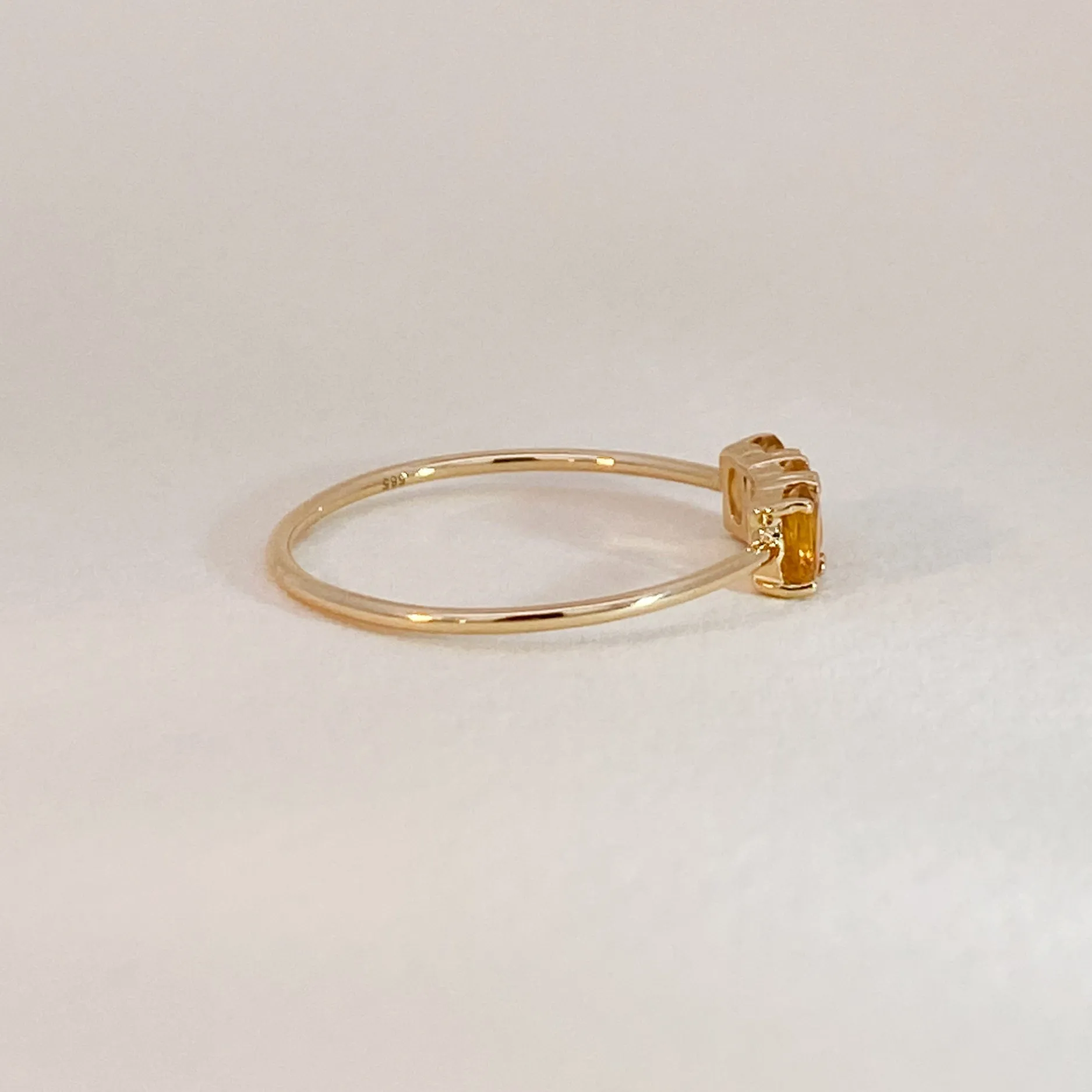 Trio Citrine Ring