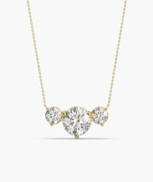 Triple Brilliance Gold Necklace