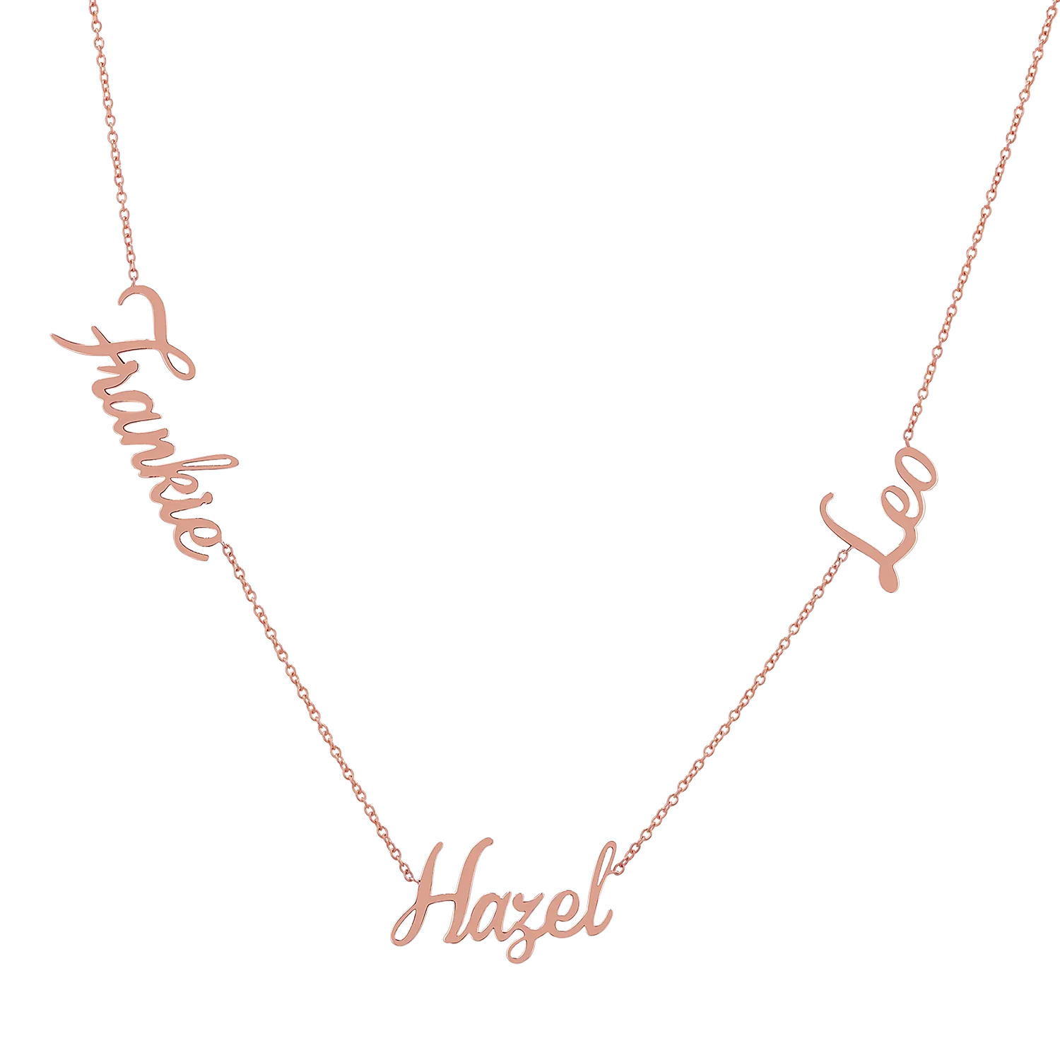 Trois Name Necklace