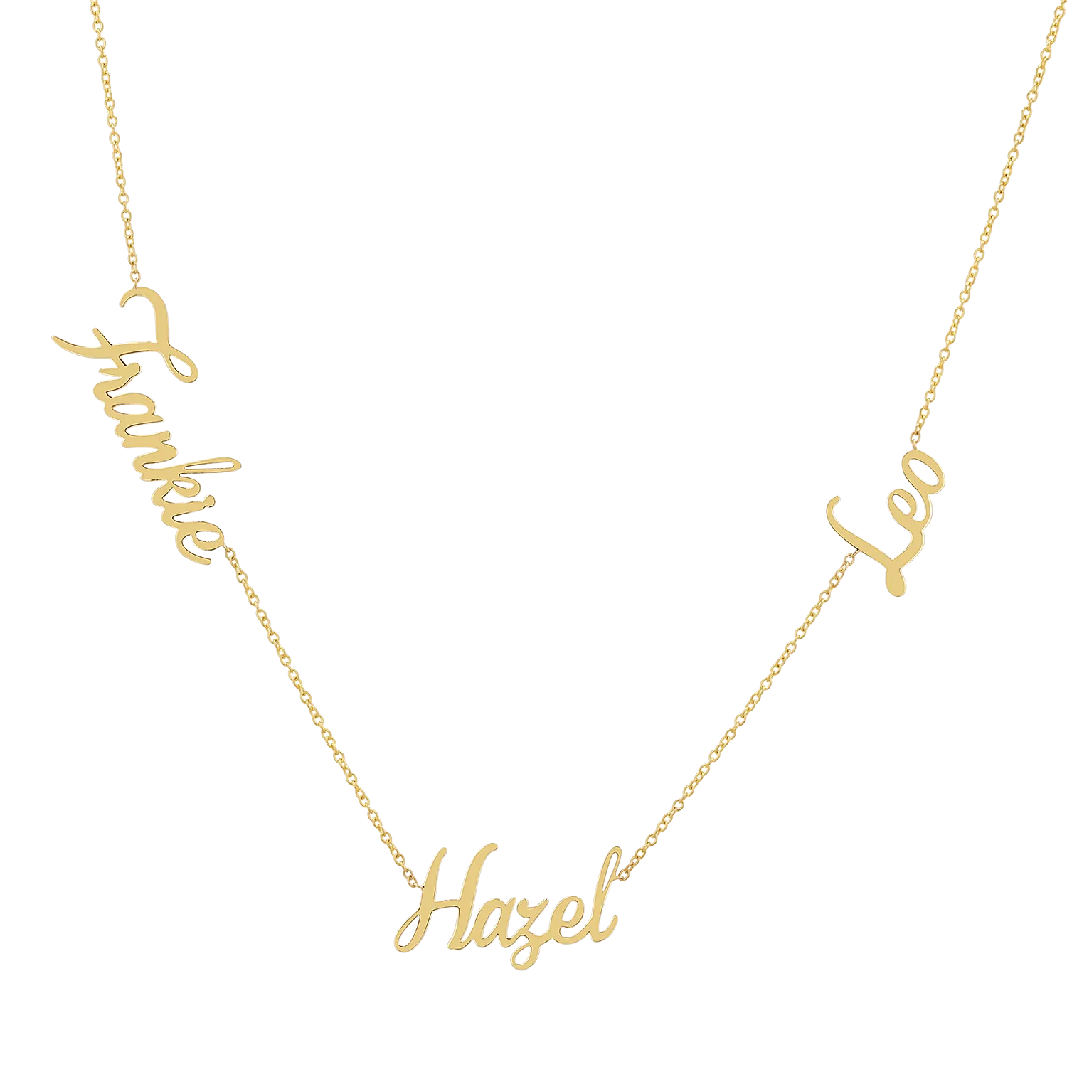Trois Name Necklace