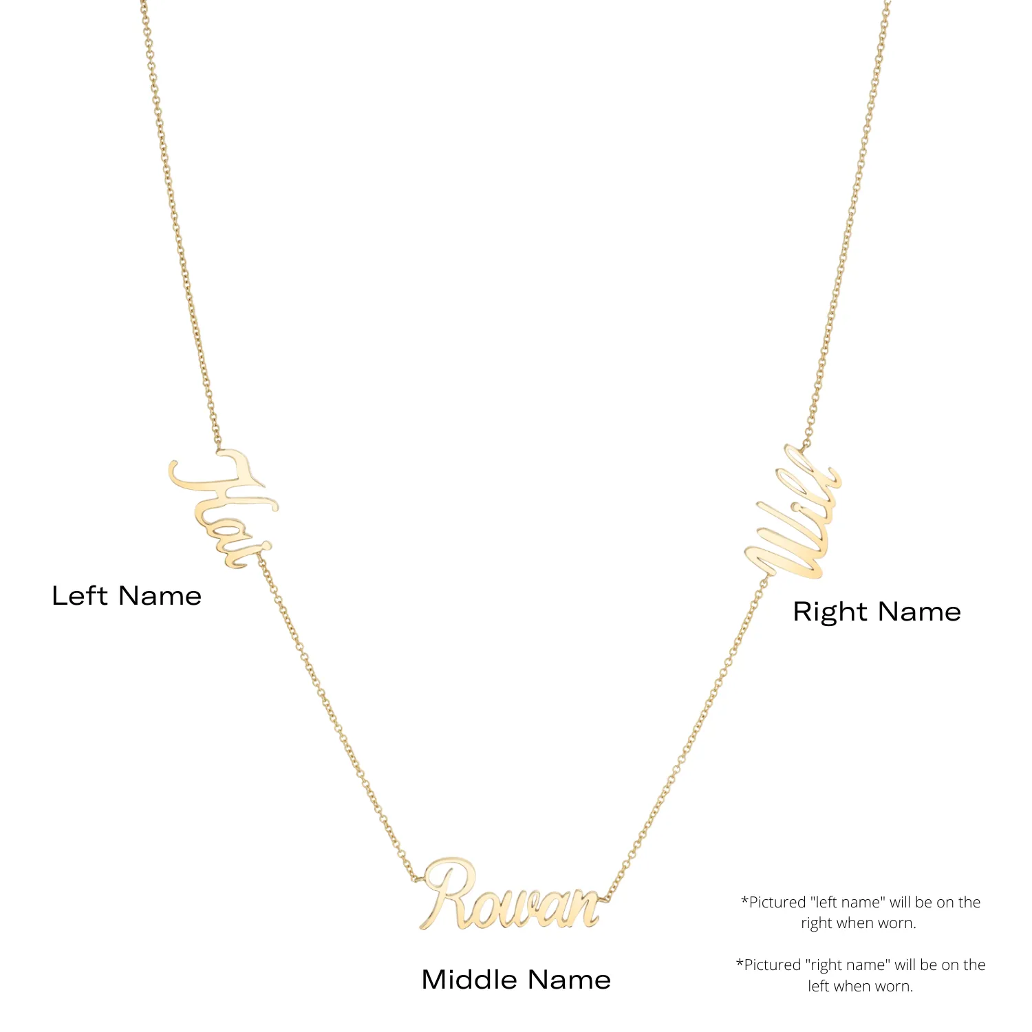 Trois Name Necklace