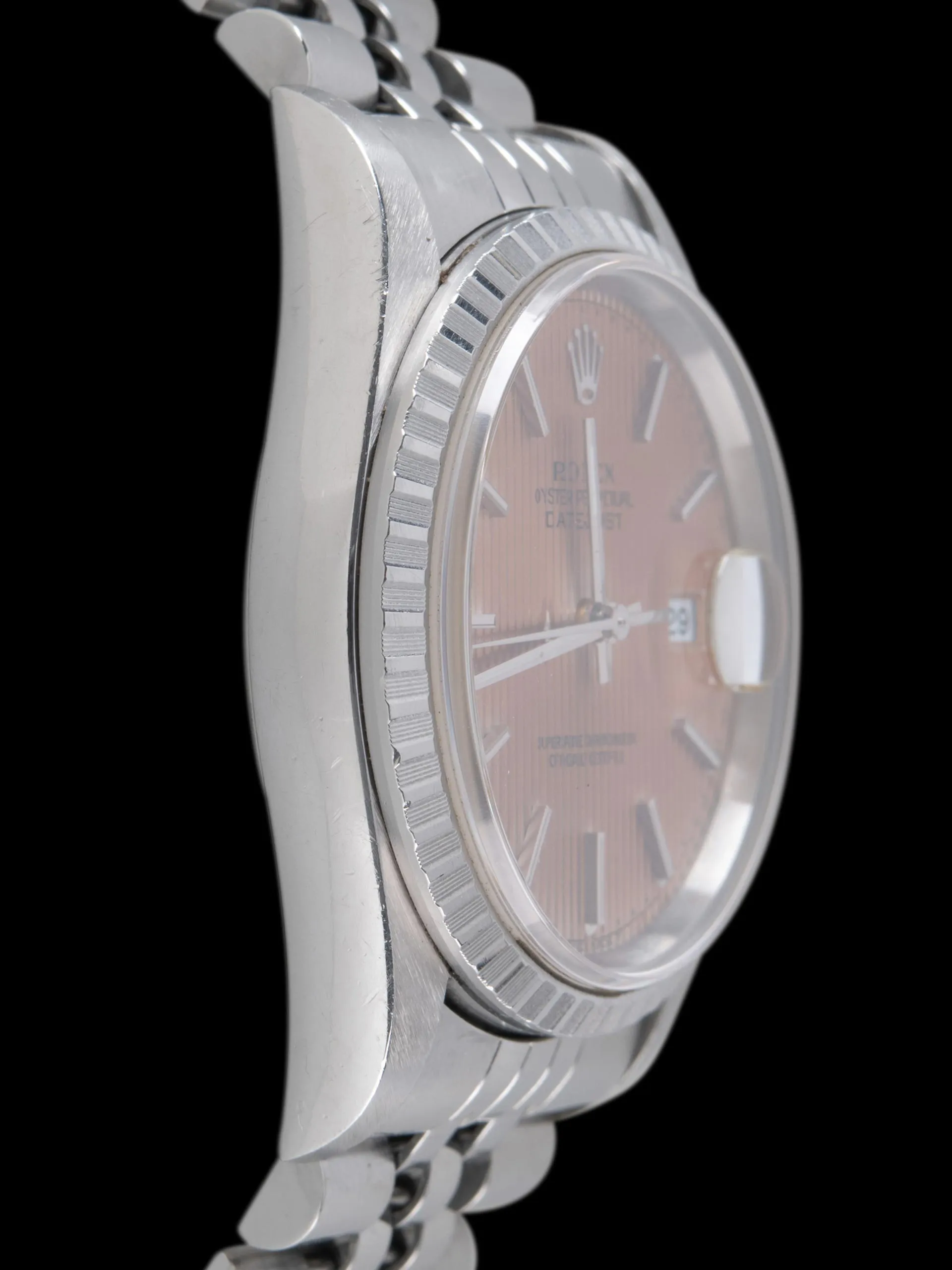 Tropical 1997 Rolex Datejust (Ref. 16220) Peach "Tapestry" Dial