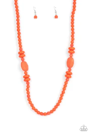 Tropical Tourist - Orange Necklace