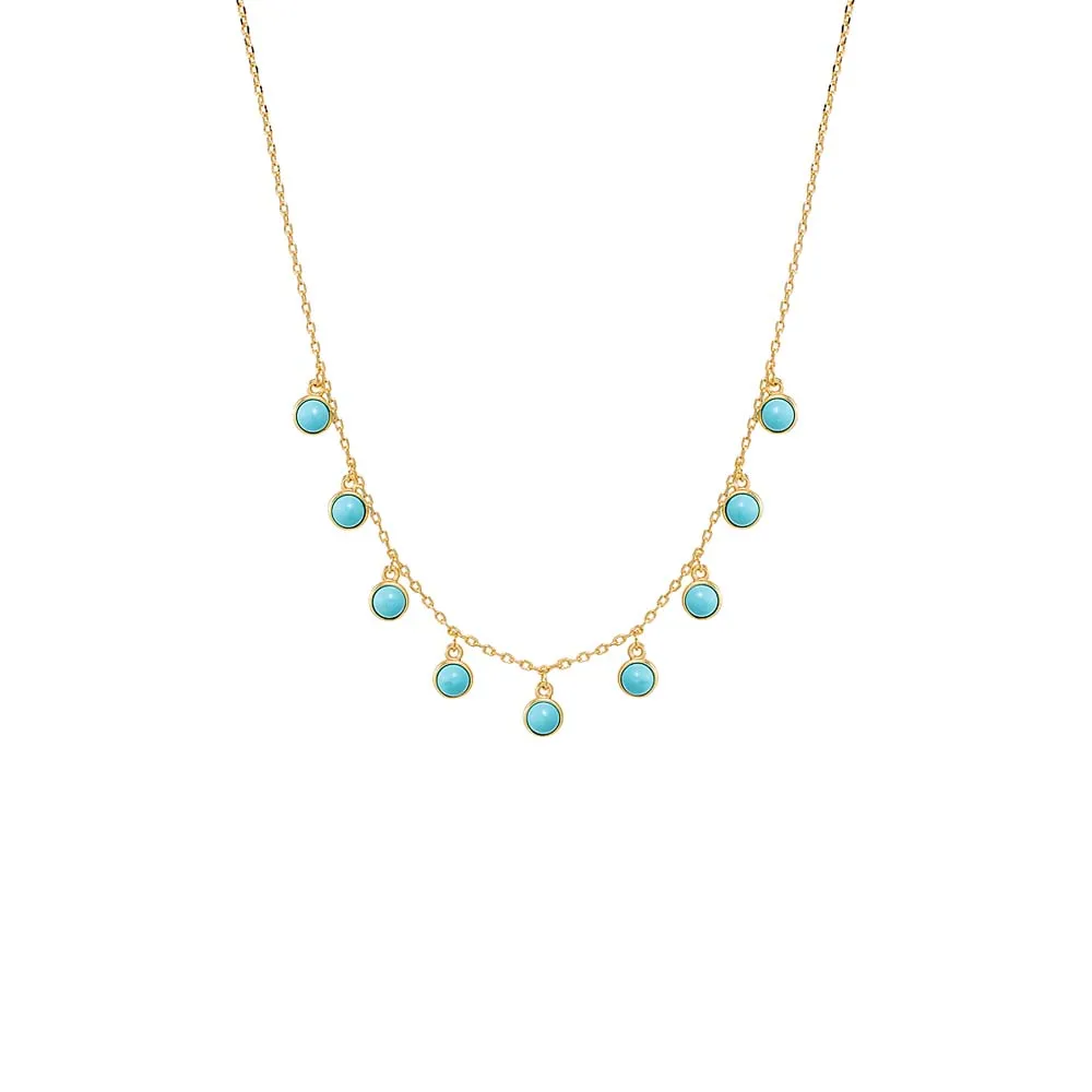 Turquoise Bezel Shaker Necklace
