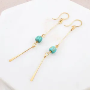 Turquoise Fringe Drop Earring