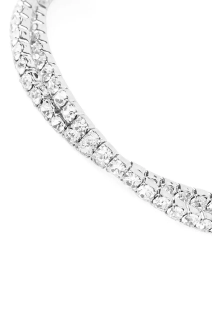 Twisted Cubic Zirconia Hoop Earrings