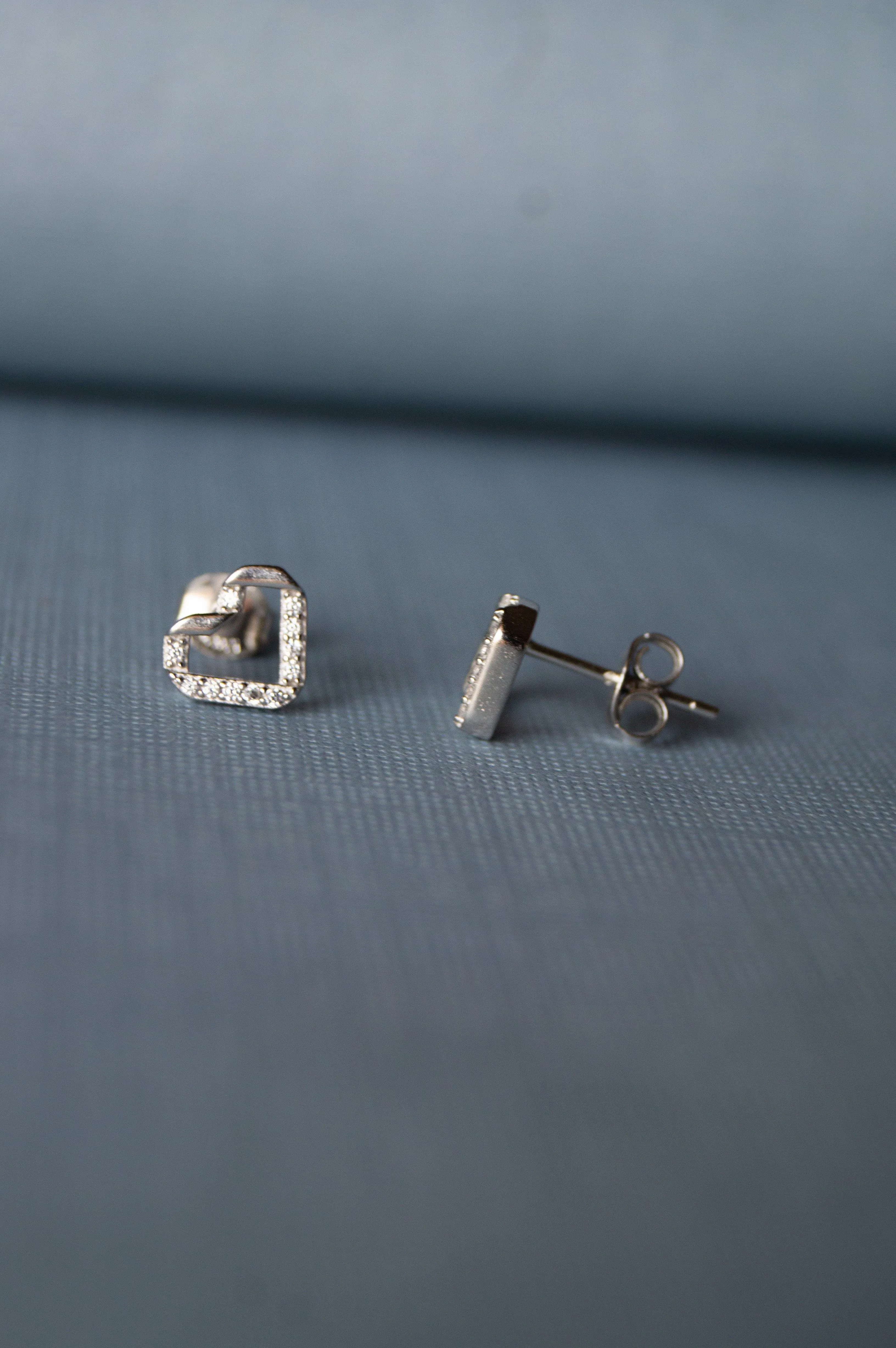 Twisted Heart Love Sterling Silver Earrings