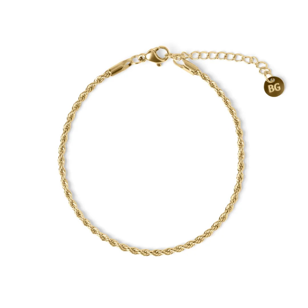 Twisted Rope Bracelet: Elegant Wrist Adornment