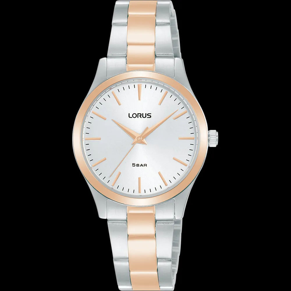 Two Toned Stainless Steel Ladies Dress Watch 50M