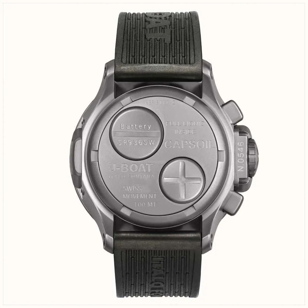 U-Boat Watch Capsoil Chronograph 45 Black Steel 8111/D