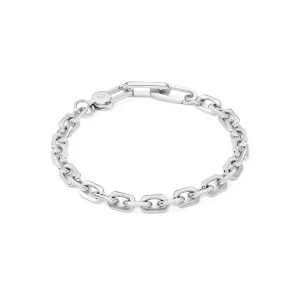 Unisex bracelet link chain silver