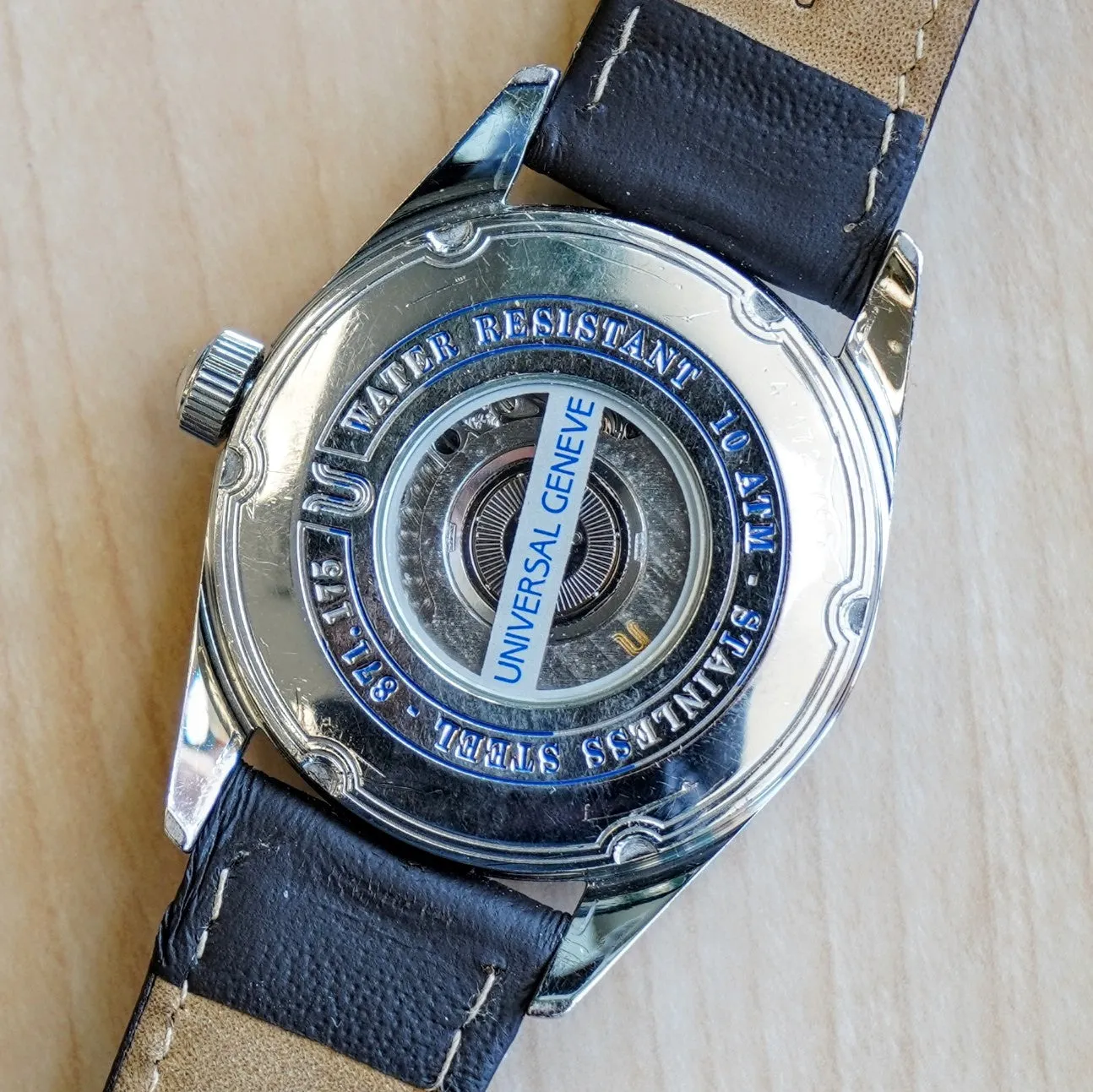 UNIVERSAL GENEVE Diver Automatic Watch 871.175 35mm Date Indicator Wristwatch