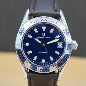 UNIVERSAL GENEVE Diver Automatic Watch 871.175 35mm Date Indicator Wristwatch