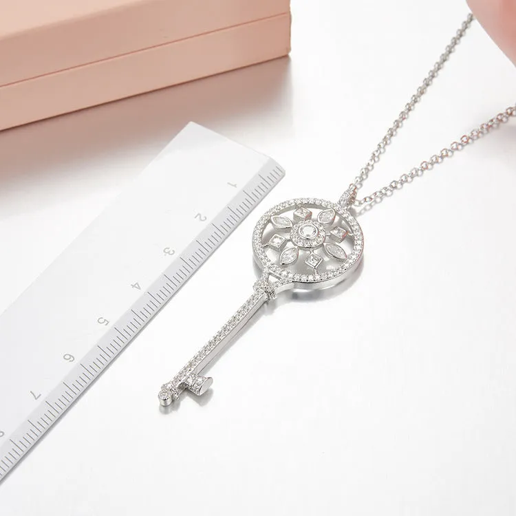 Unlock Happiness Kaleidoscope Key Pendant Necklace