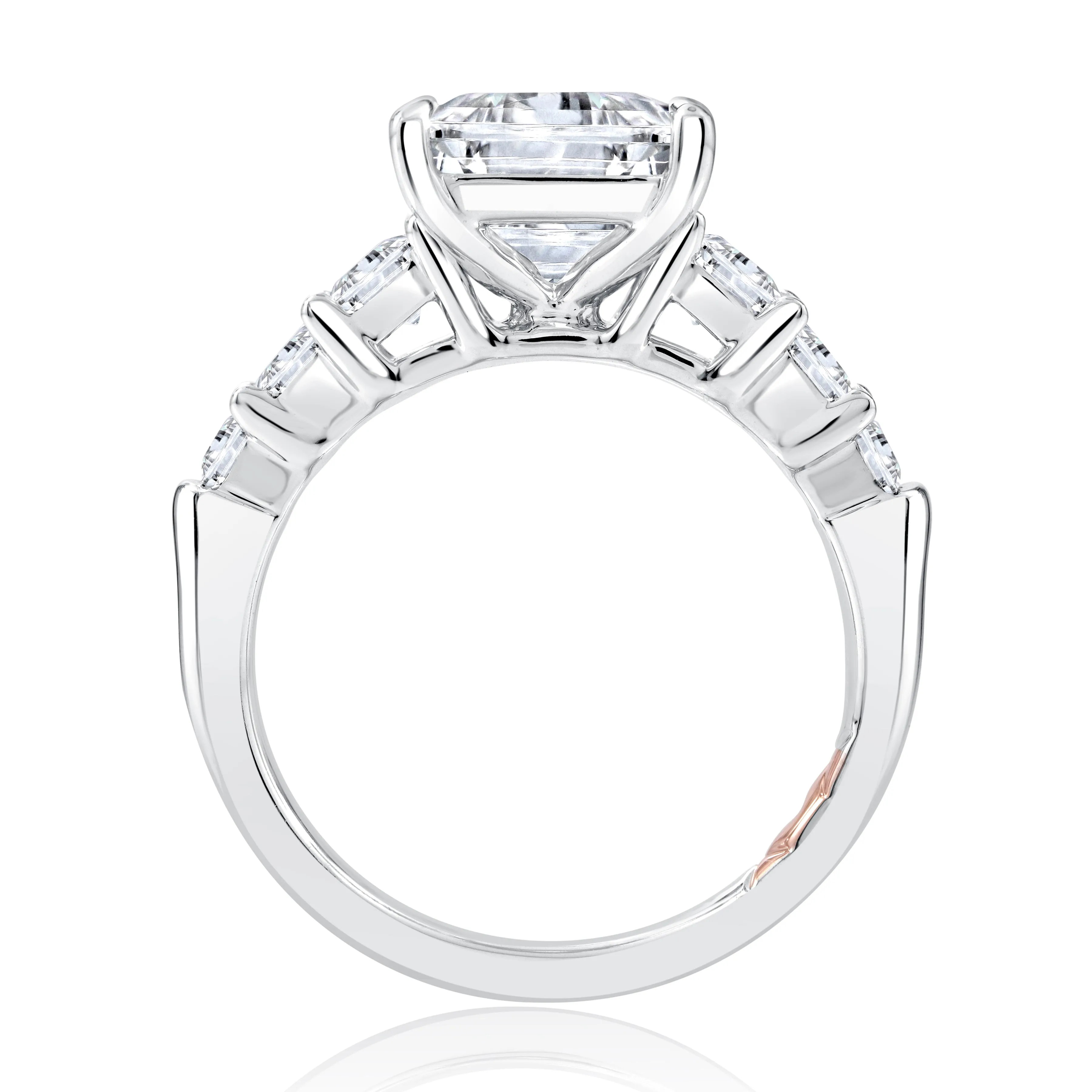 V-Tip Prong Princess Cut Diamond Engagement Ring