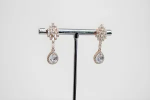 VeeLux Premium Silver Sparkle Earrings