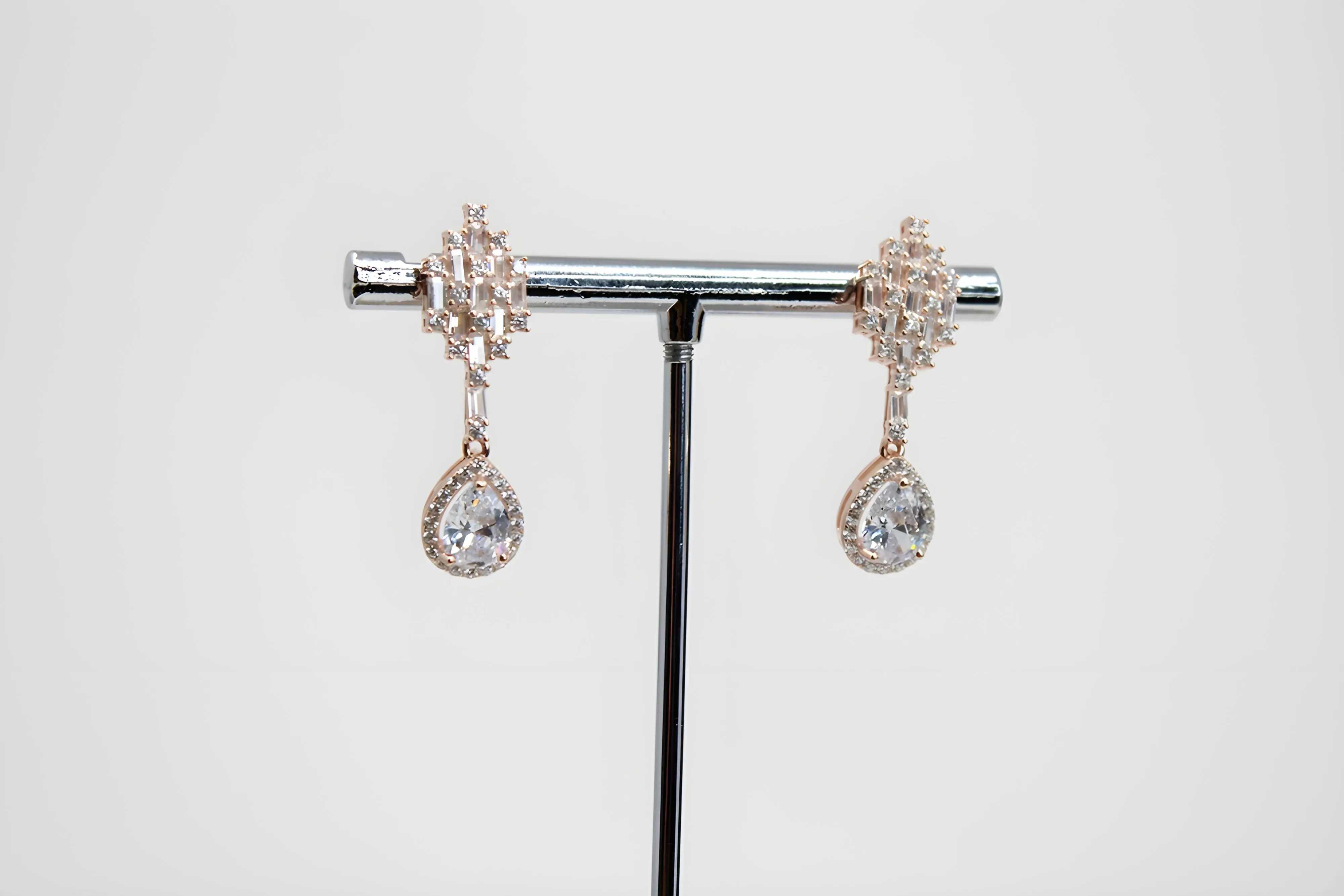 VeeLux Premium Silver Sparkle Earrings